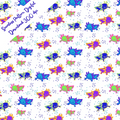 AXOLOTL VIBRANT Seamless Pattern, PNG, Backgrounds, Printable Digital Paper, POD (Copy)