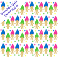 RETRO TROLL FRIENDS, Seamless Pattern PNG, Digital Print, PNG, Digital Paper, Fabric, Wallpaper POD (Copy)