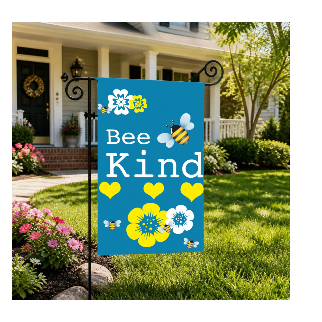 Bee Kind Flag Blue