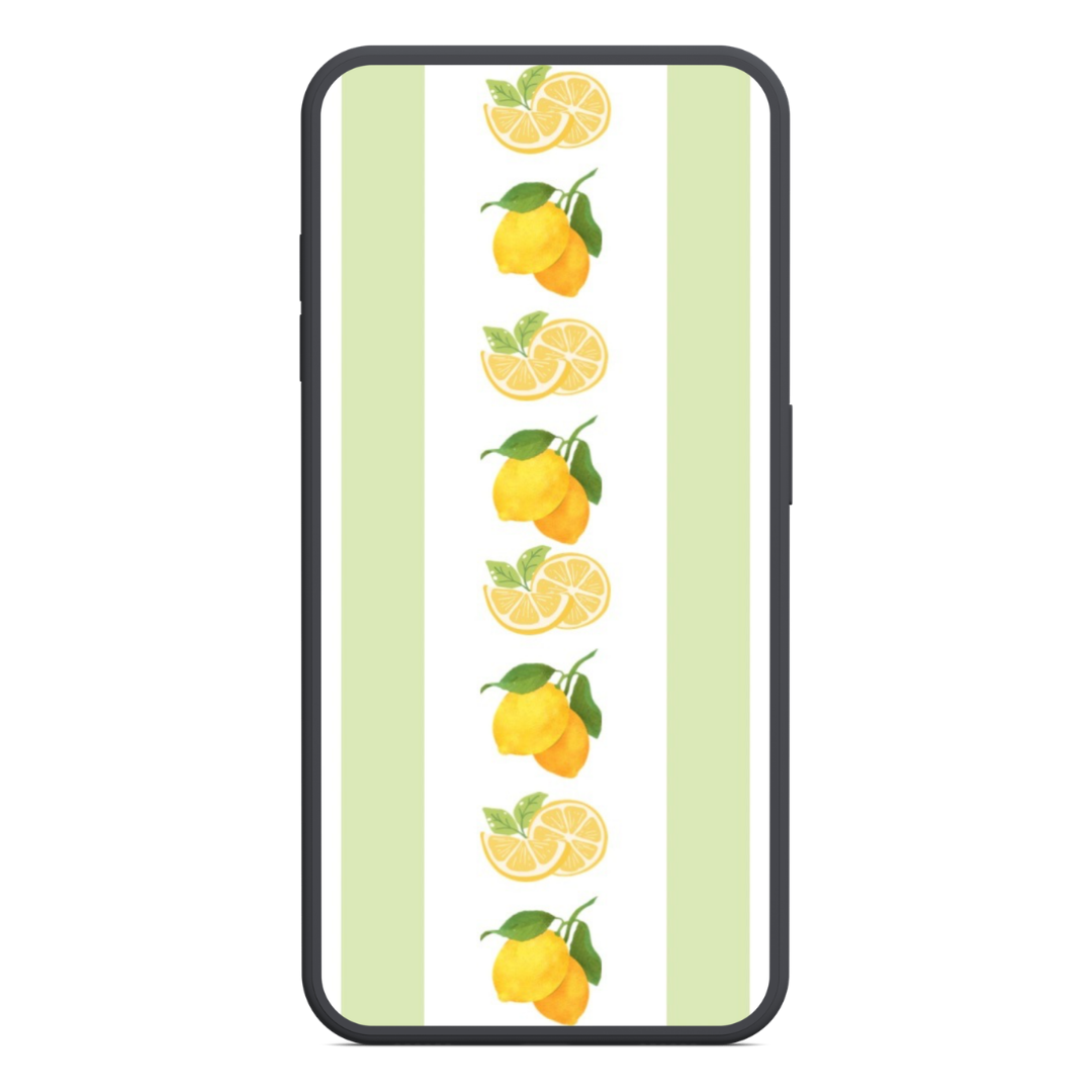 JUICY LEMON STRIPE WITH GREEN, Seamless Pattern, PNG, Backgrounds, Printable Digital Paper, POD