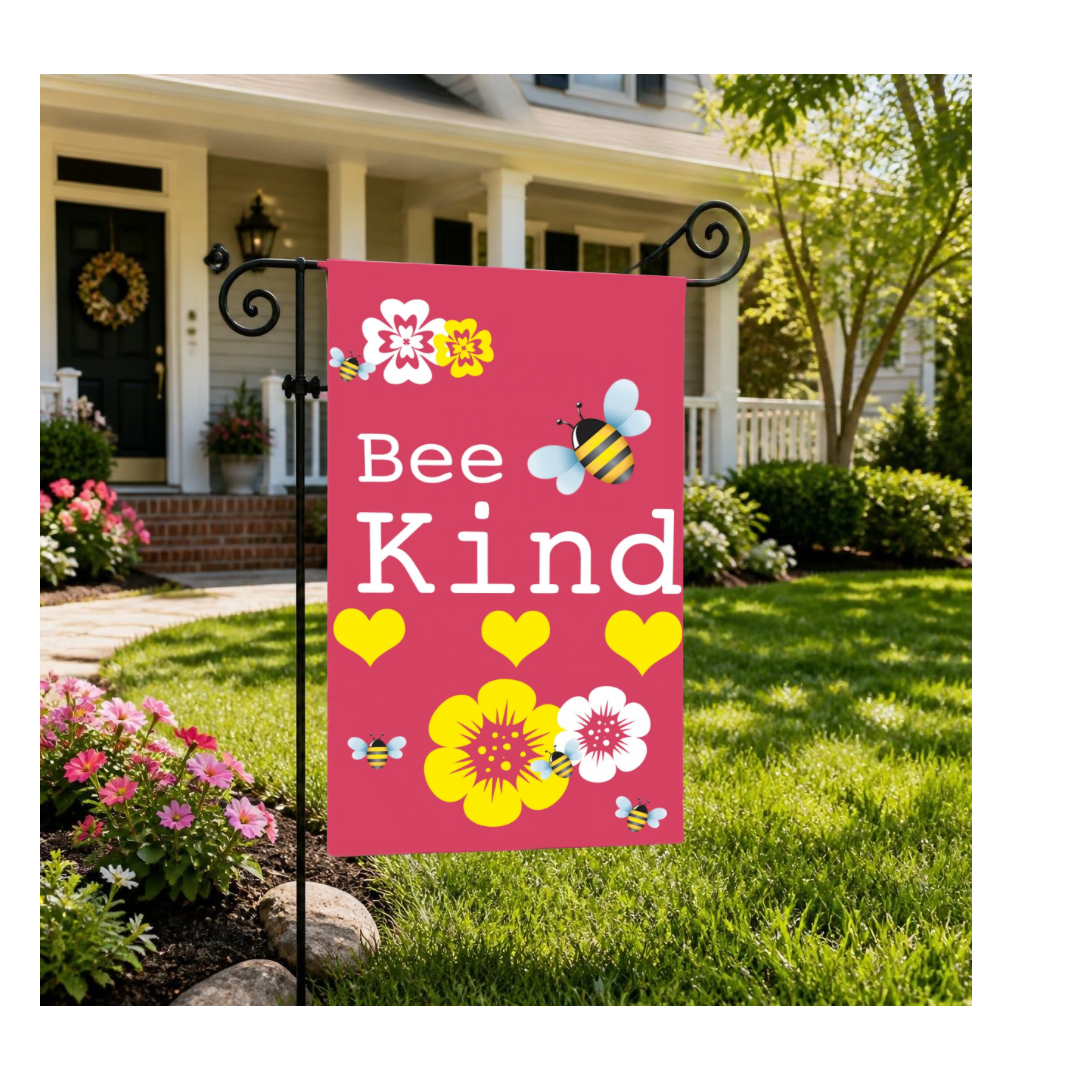 Bee Kind Flag Pink