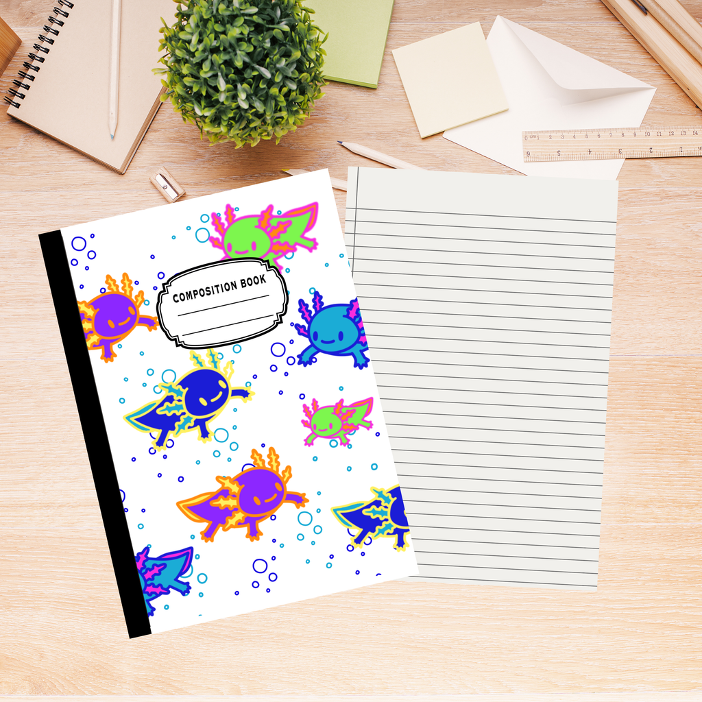 AXOLOTL VIBRANT Seamless Pattern, PNG, Backgrounds, Printable Digital Paper, POD (Copy)